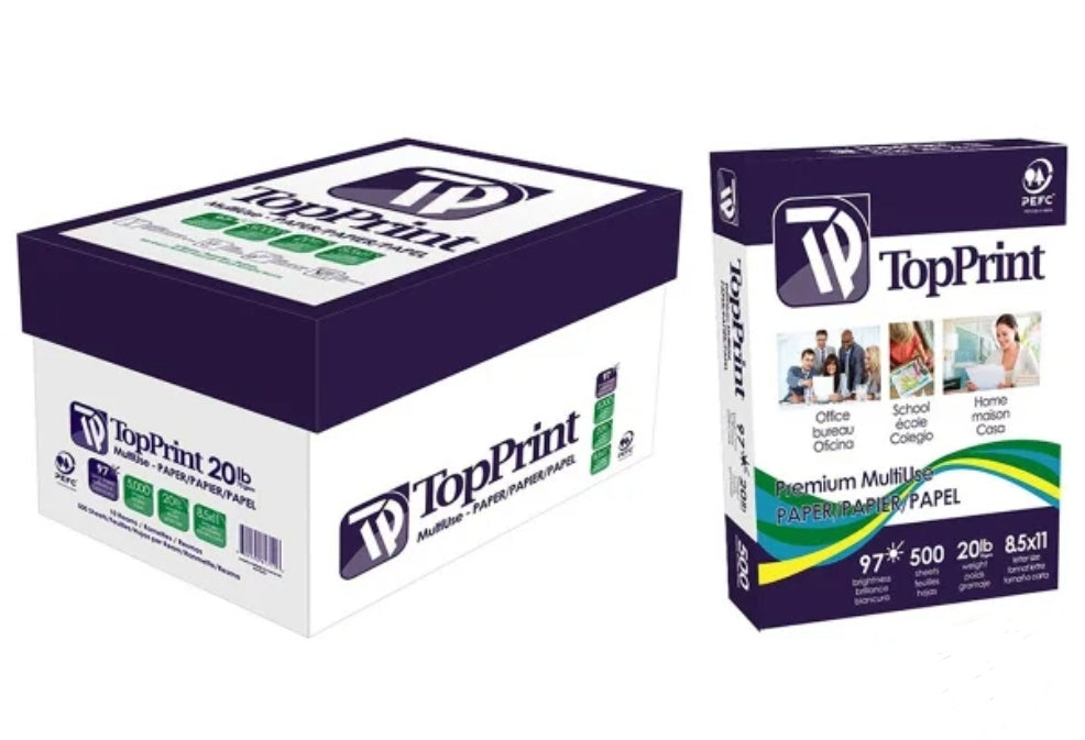 TOP PRINT PAPER 97B Box of 10 Packages each is 500 papers
