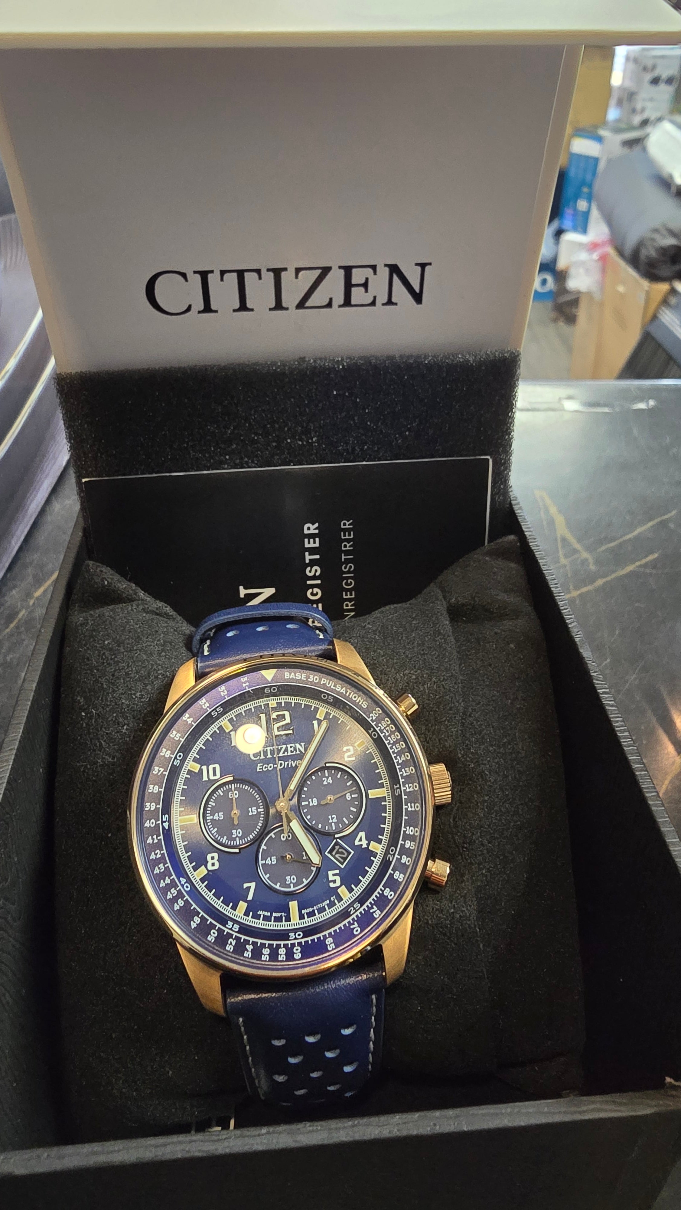 CITIZEN MENS BLUE DIAL, 44MM CA4503-00L