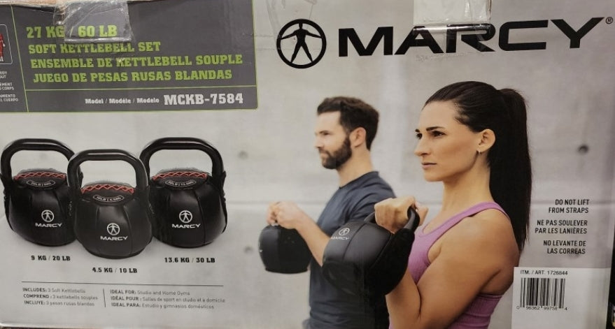 MARCY 60 LB SOFT KETTLEBELL 3 PIECES