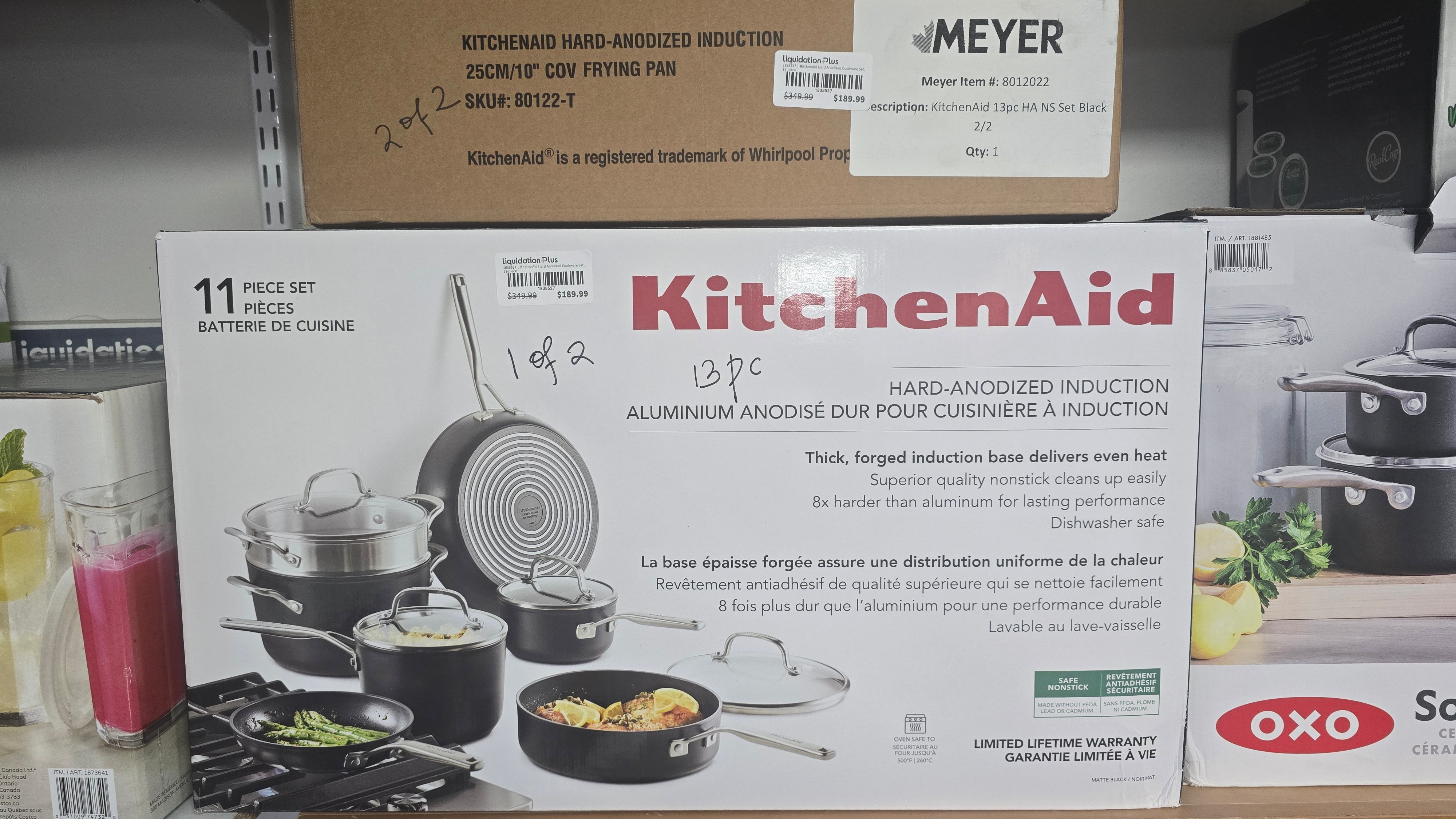 KitchenAid Hard Anodized Cookware Set, 13-piece