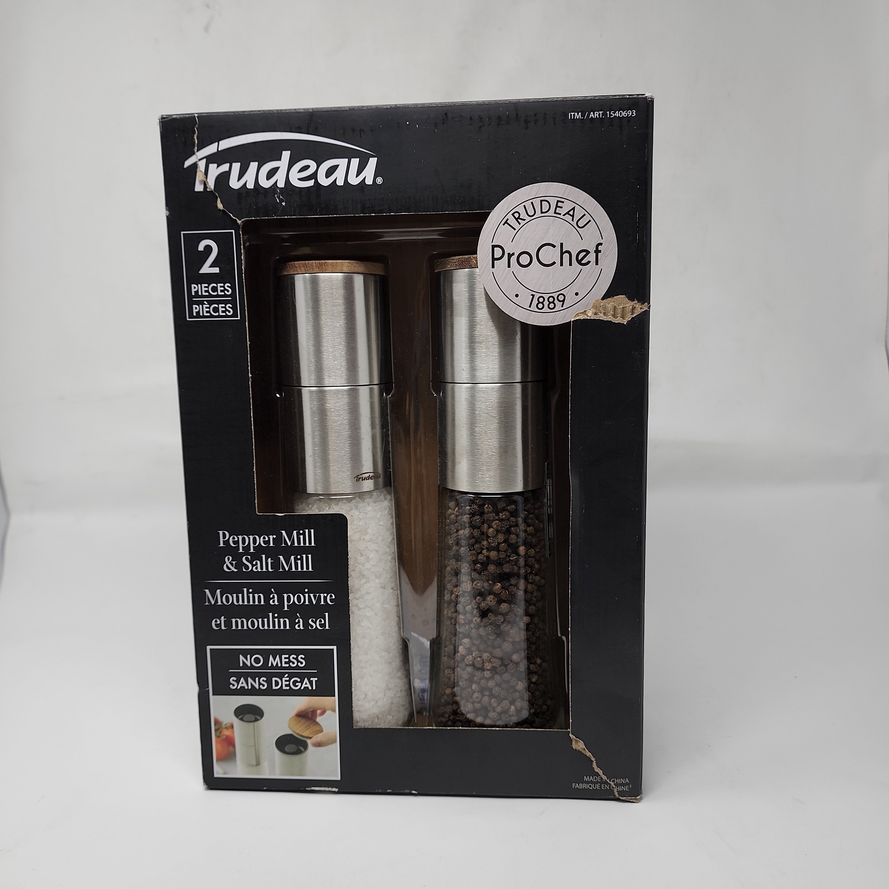 TRUDEAU SALT+PEPPER MIL