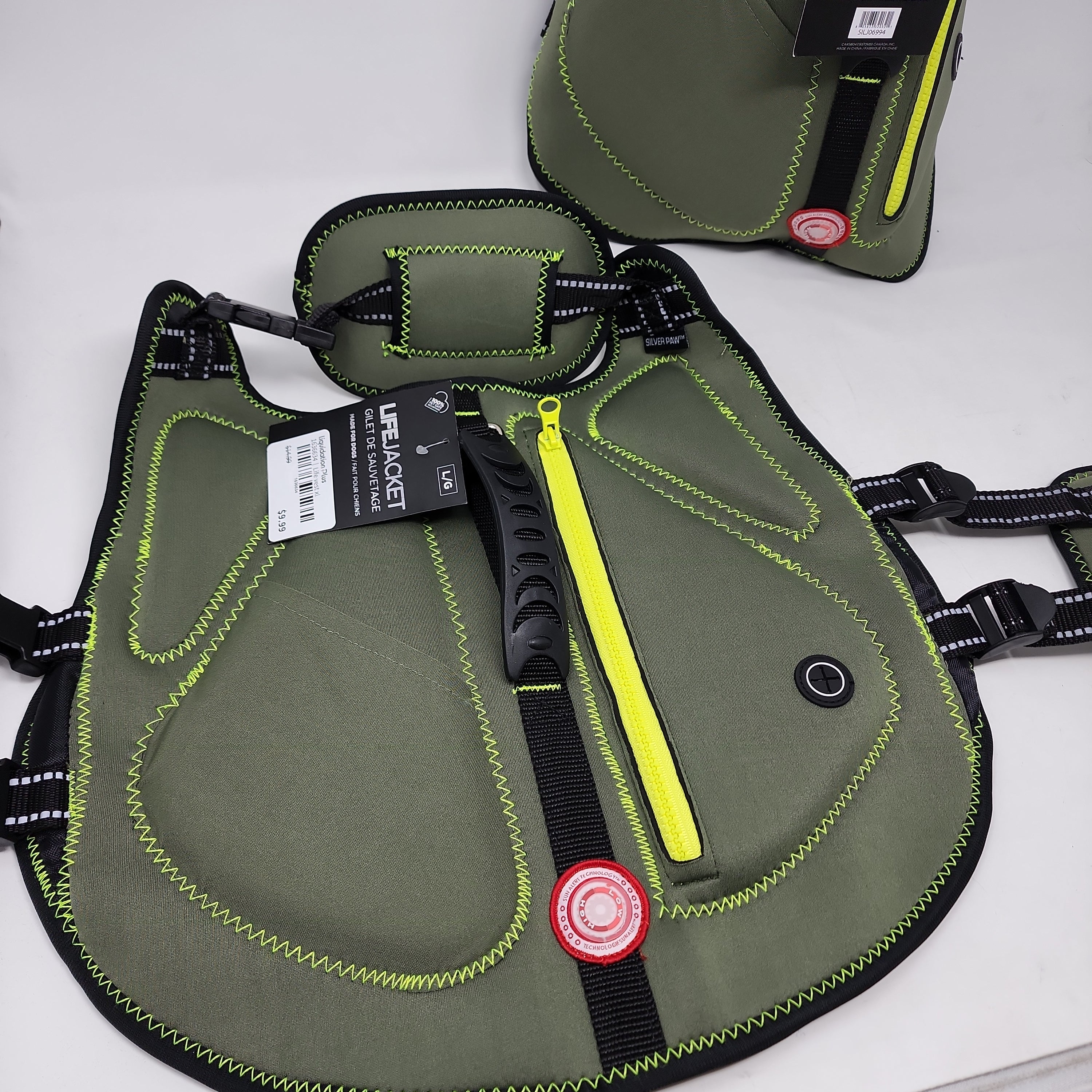 SILVER PAW LIFE JACKET FOR DOGS, LIFE VEST SIZE L