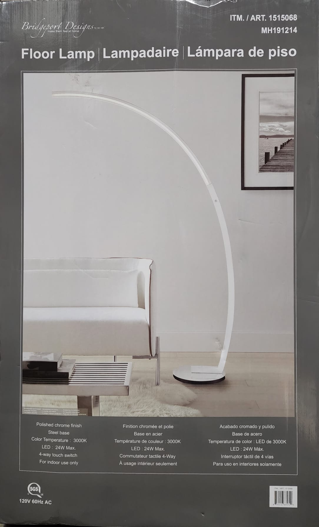 BRIDGEPORT MODERN ARC FLOOR LAMP