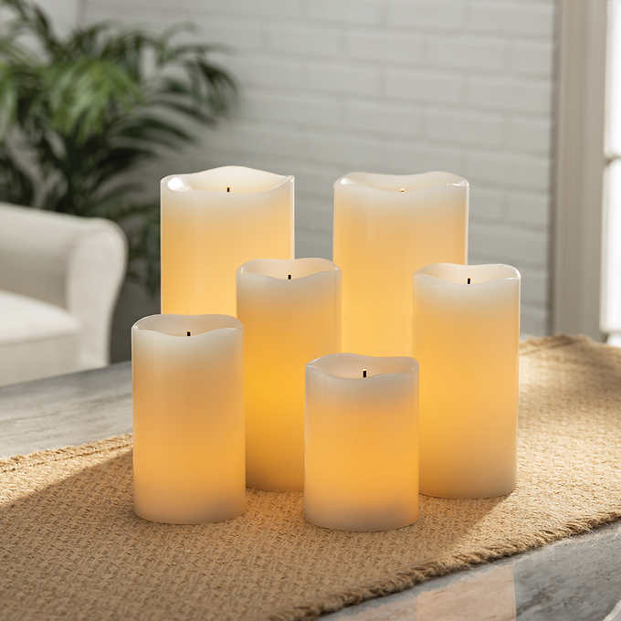 Gerson Glow Wick LED Color Changing Wax Candles, 6-piece