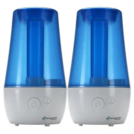 PureGuardian H965 70-Hour Ultrasonic Cool Mist Table Top Humidifier with Aroma tray, 2-pack