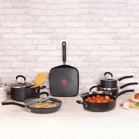 T-Fal Titanium Non-Stick Cookware Set, 11-piece