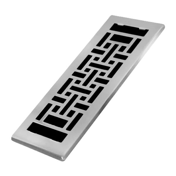 Manor House Brushed Nickel Finish Floor Registers 4 in x 10 in