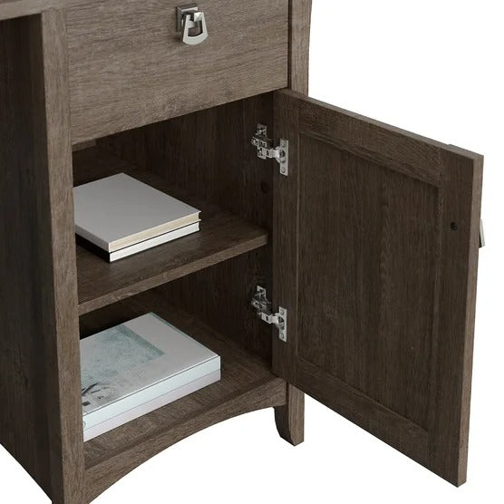 Bush Furniture Salinas L-shape Desk with Storage