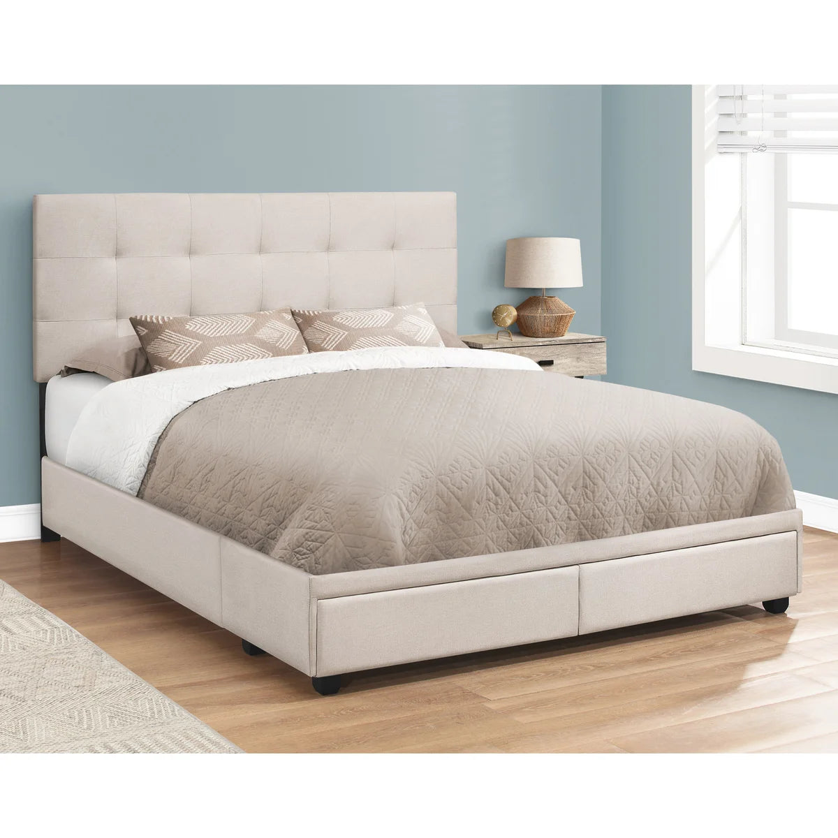 BELLAMY BEIGE QUEEN BED