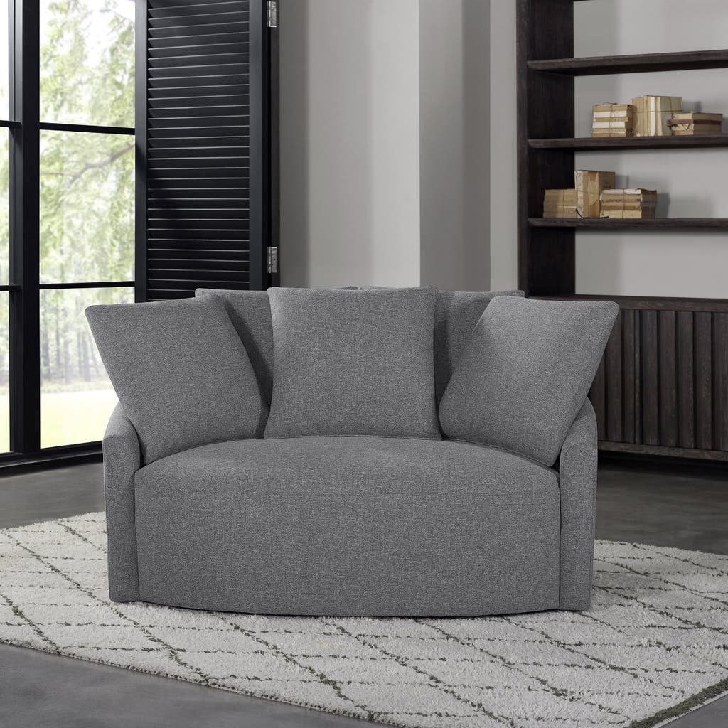 Thomasville 59" Fabric Swivel Chair