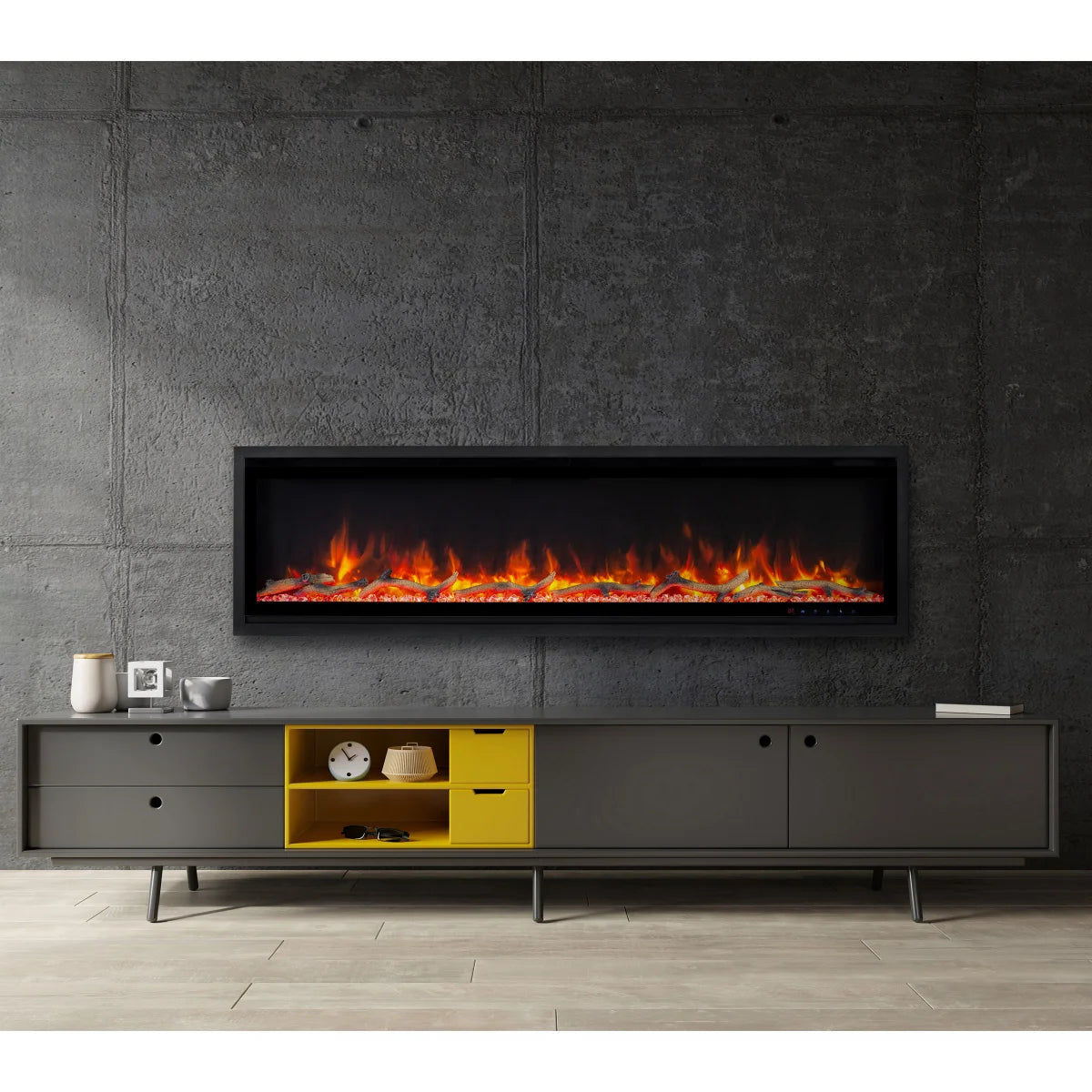 Paramount Kennedy II 106.7 cm (42 in.) Wall Mounted Electric Fireplace