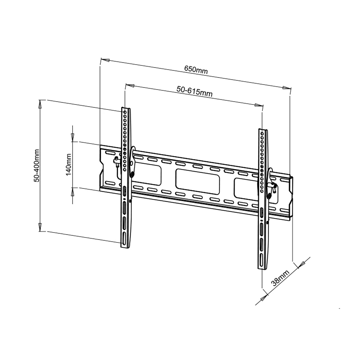 TygerClaw 42"-83" Tilt Profile TV Mount