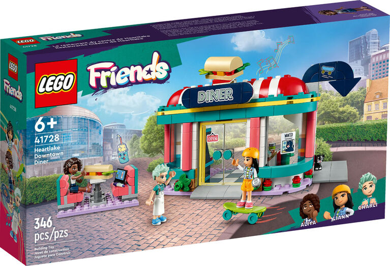 LEGO Friends Heartlake Downtown Diner 41728 Toy Building Kit (346 Pieces)