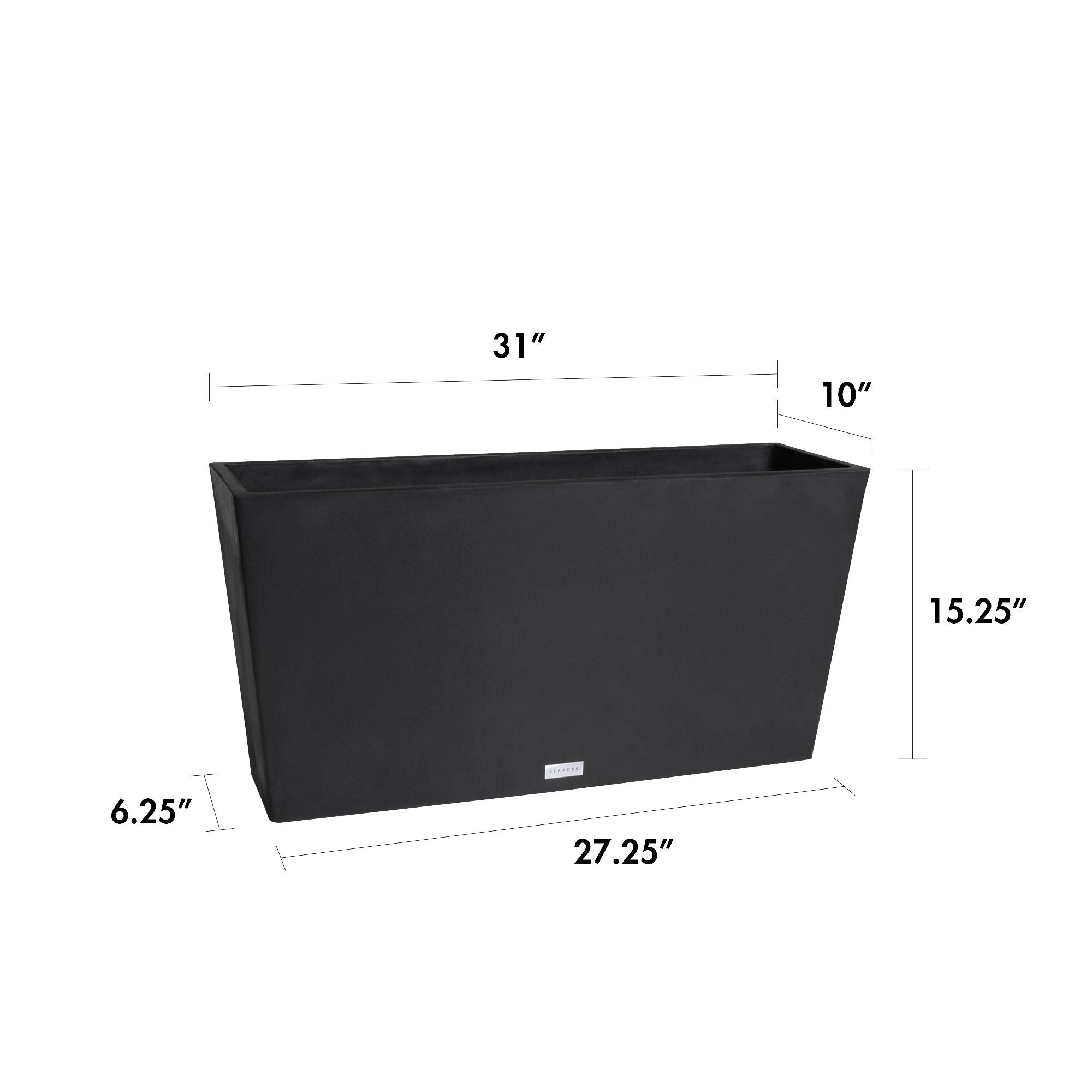 Veradek 31" Trough Planter, 2-pack