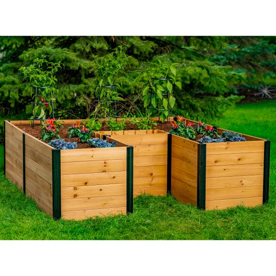 Vita Mezza 6 ft. × 6 ft. Keyhole Composting Garden Bed