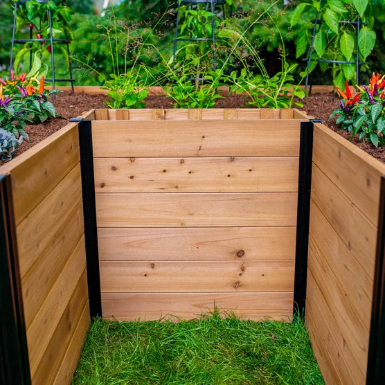 Vita Mezza 6 ft. × 6 ft. Keyhole Composting Garden Bed