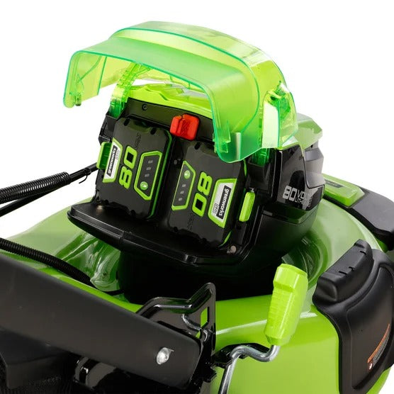 Greenworks 80V 21" Self-Propelled Lawn Mower with 1 Extra Blade, 2.0 AH + 4.0 AH Battery and Charger Included
