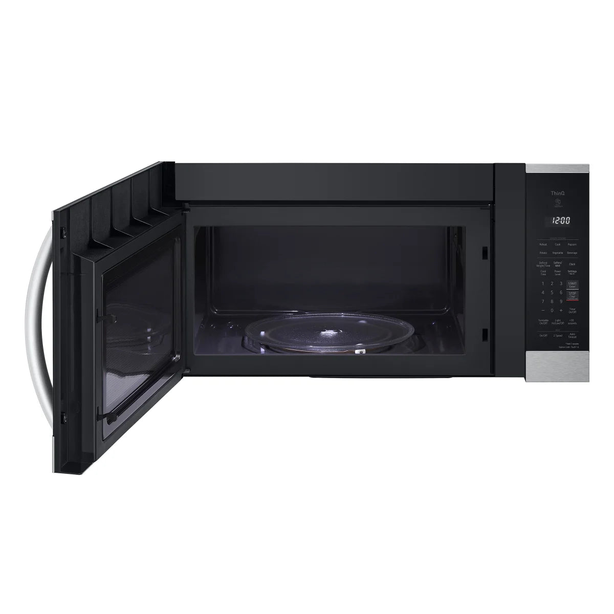 LG 1.8 cu. ft. Smudge Resistant Stainless Steel Over-the-Range Microwave with EasyClean and ThinQ Wi-Fi Connectivity - 300 CFM