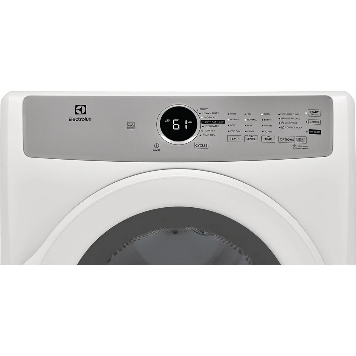 Electrolux 3 Series 27 in. 8.0 cu ft. White Electric Front Load Dryer with LuxCare Lint Shield