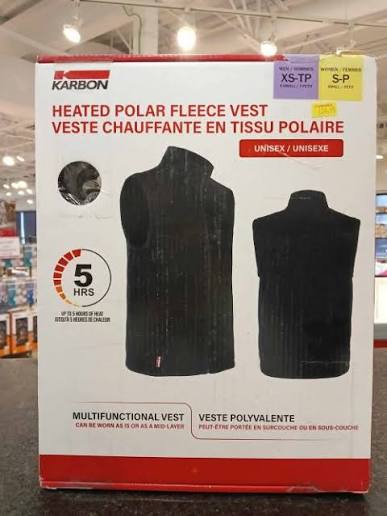 KARBON HEATED VEST SIZES