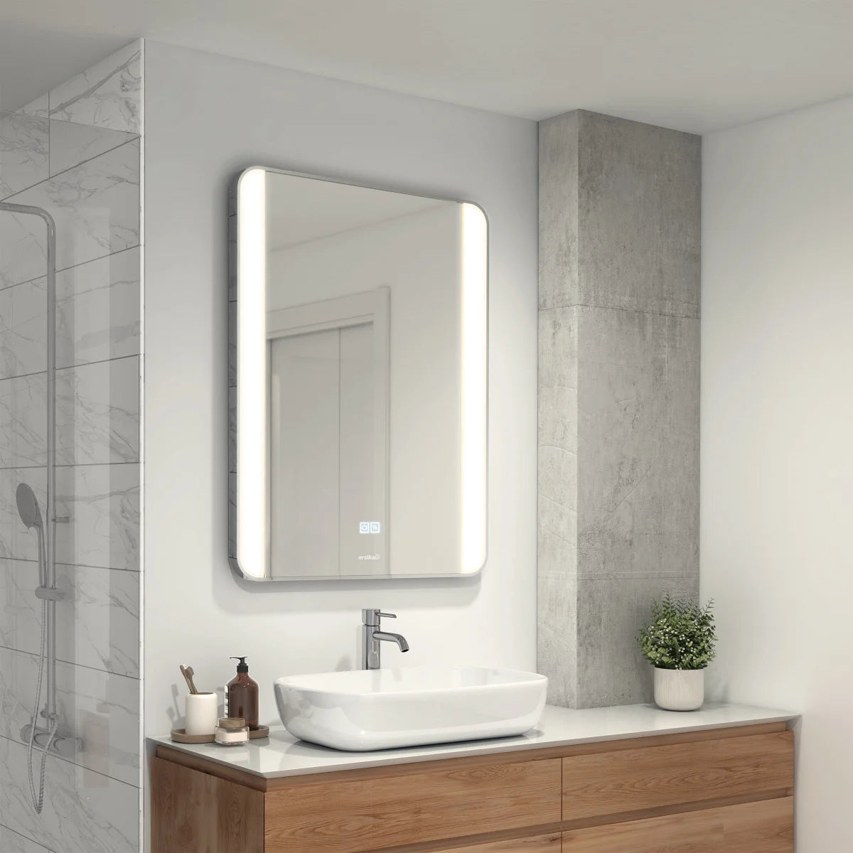 Artika Onyx LED Anti-Fog Wall Mirror