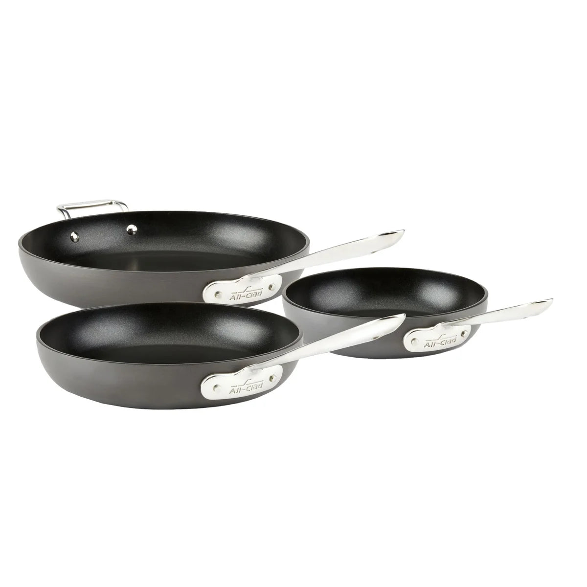 All-Clad Hard-Anodized Skillets, 3-piece