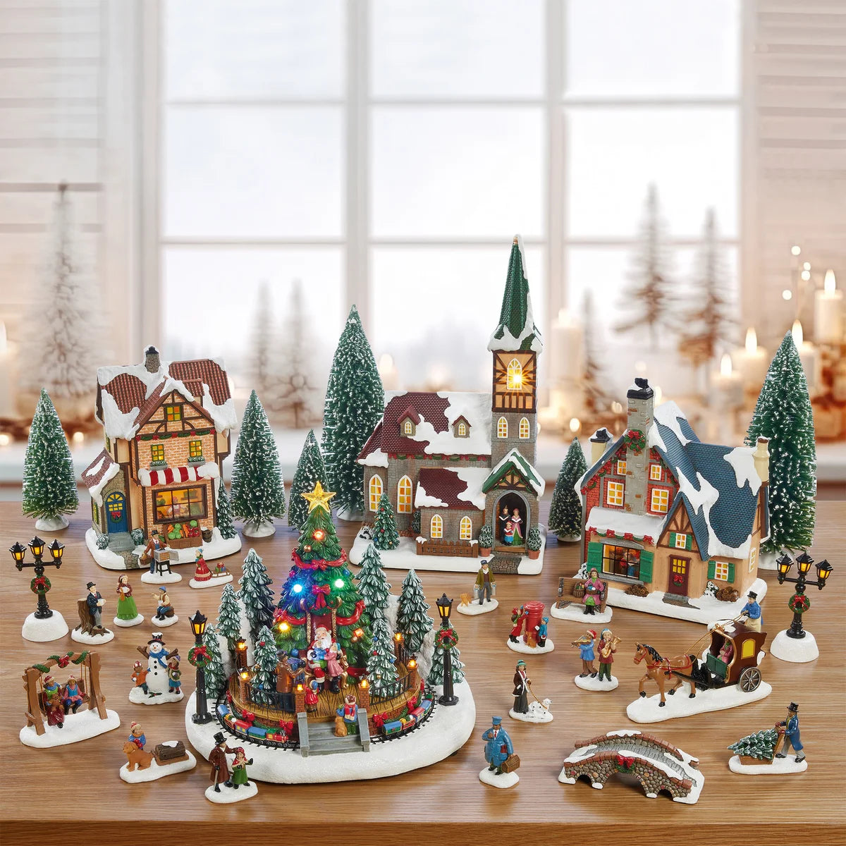 Christmas Village with Lights and Music 30 pieces