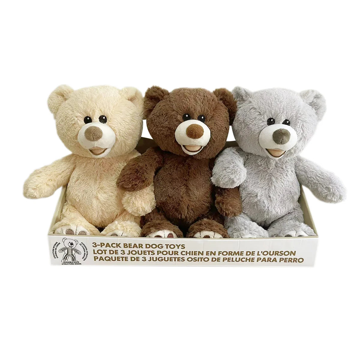 Bear Dog Toys, 3-pack