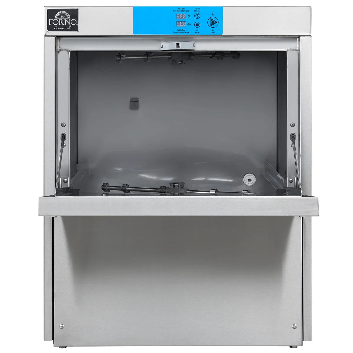 Forno 24 in. Stainless Steel Commercial Under-Counter Dishwasher with In-built Detergent and Rinse Aid Pumps