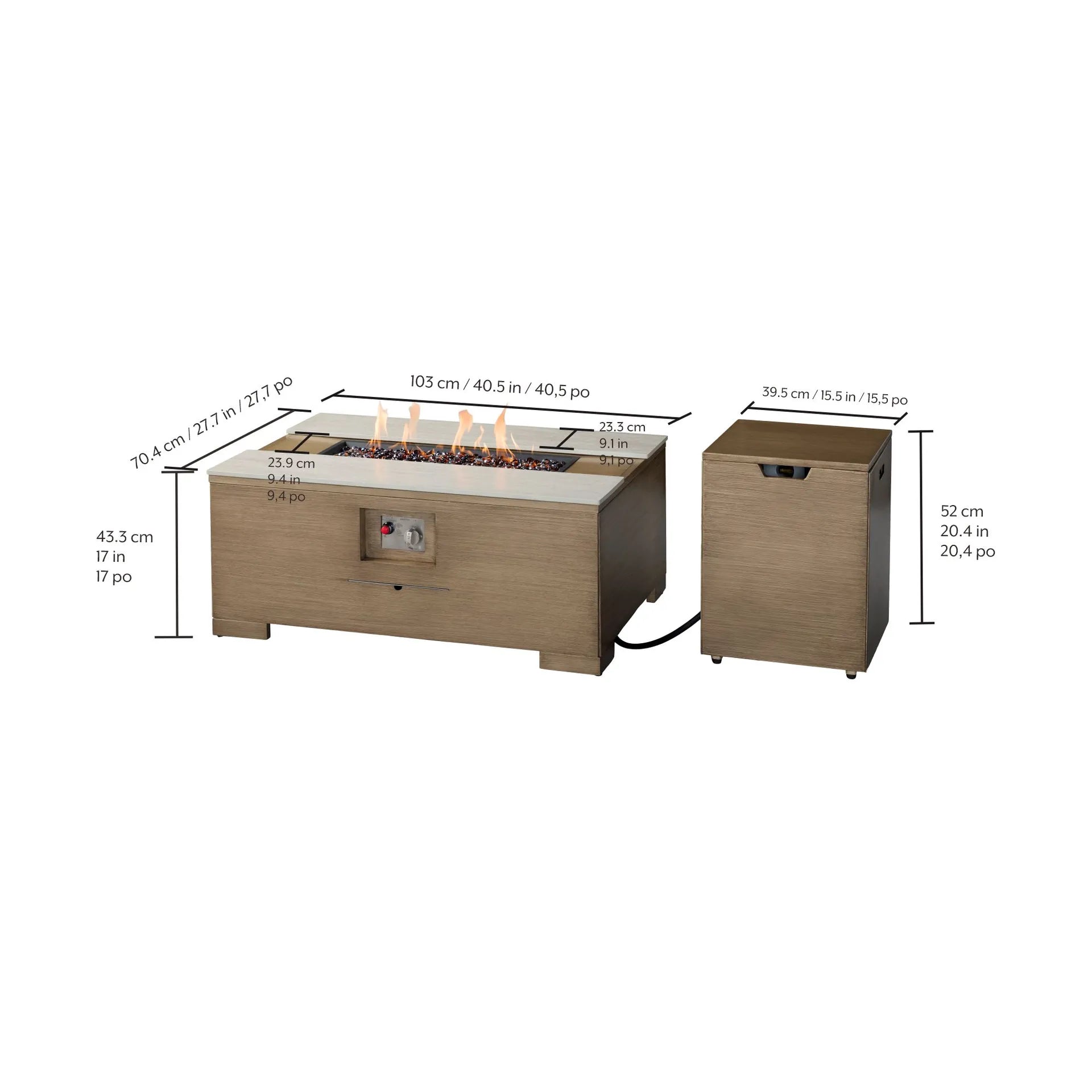 Juniper 5-piece Patio Conversation Set with Fire Table