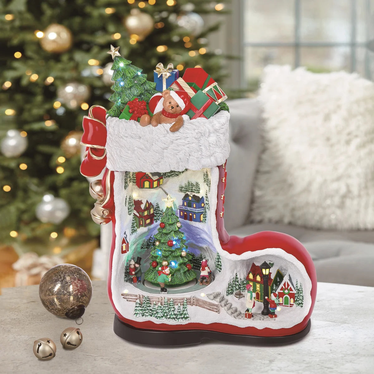 44.2 cm (17.4 in.) Santa Boot with Music