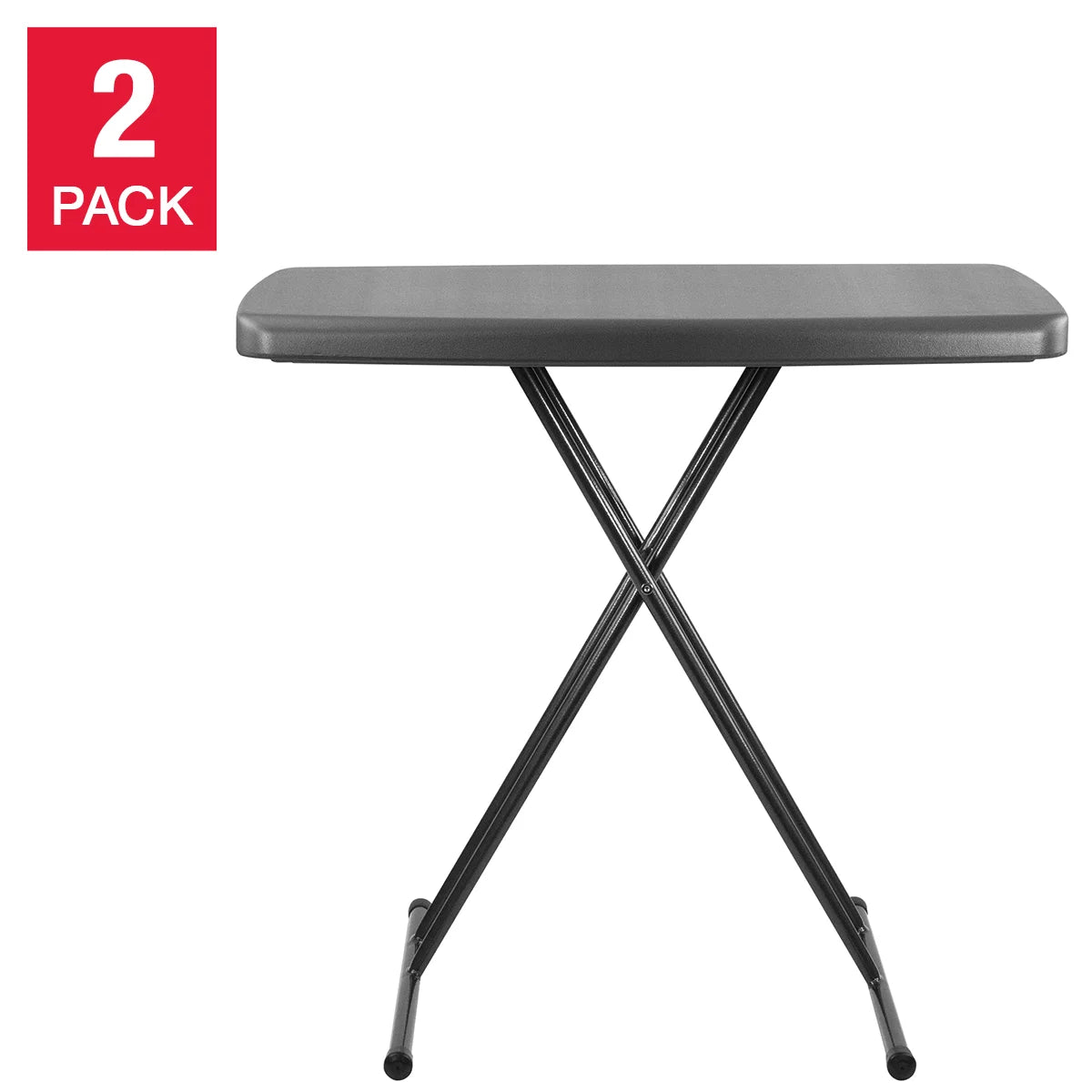 Star Elite Adjustable Personal Folding Table, 2-pack