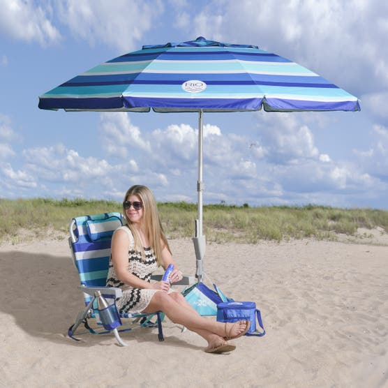 RIO 2.3m (7.5 ft) Beach Umbrella with AnchorX