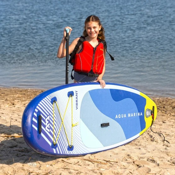 Aqua Marina - Vibrant 8-ft Youth Inflatable Stand-Up Paddle Board