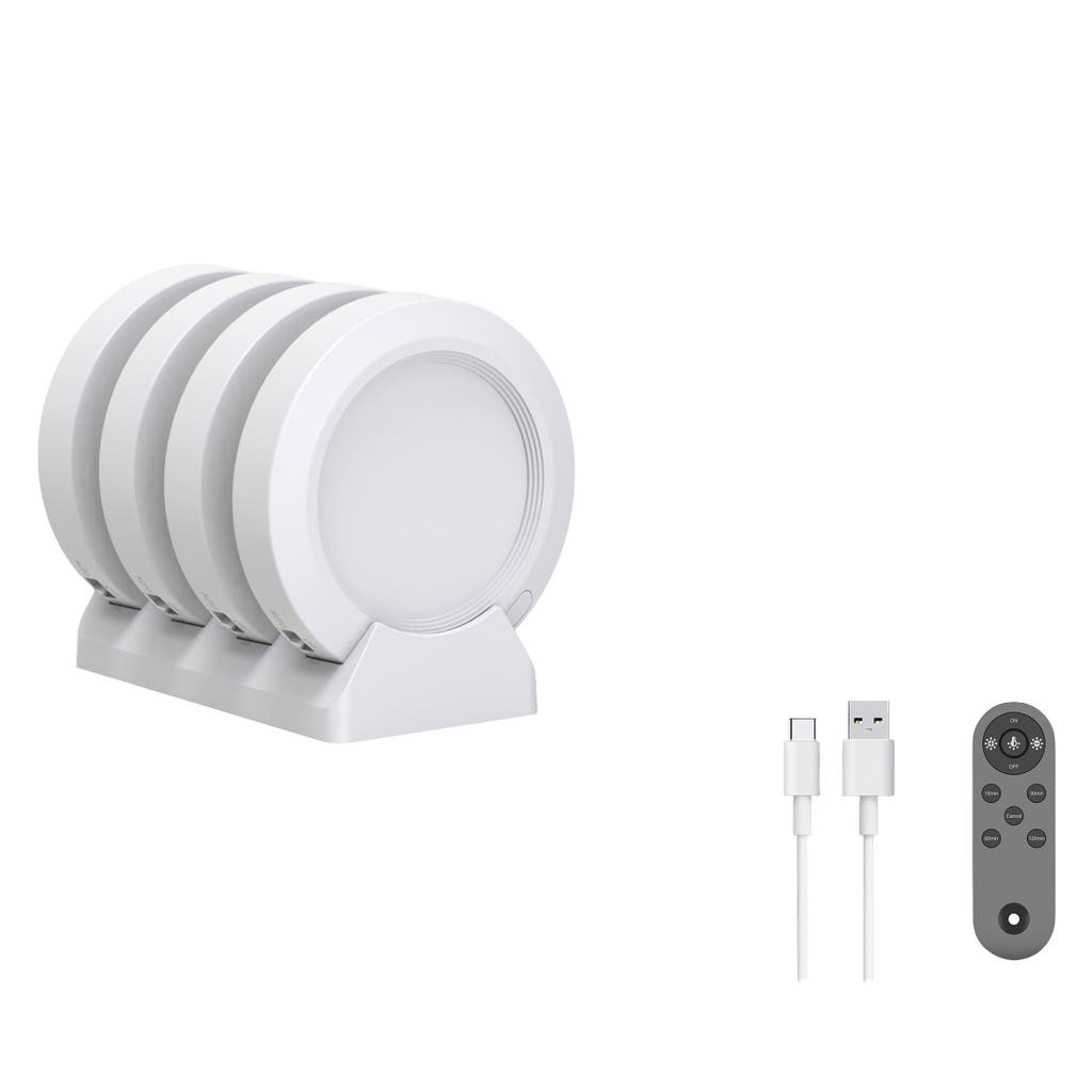 Dawnrise Rechargeable Puck Lights (Pack of 4)