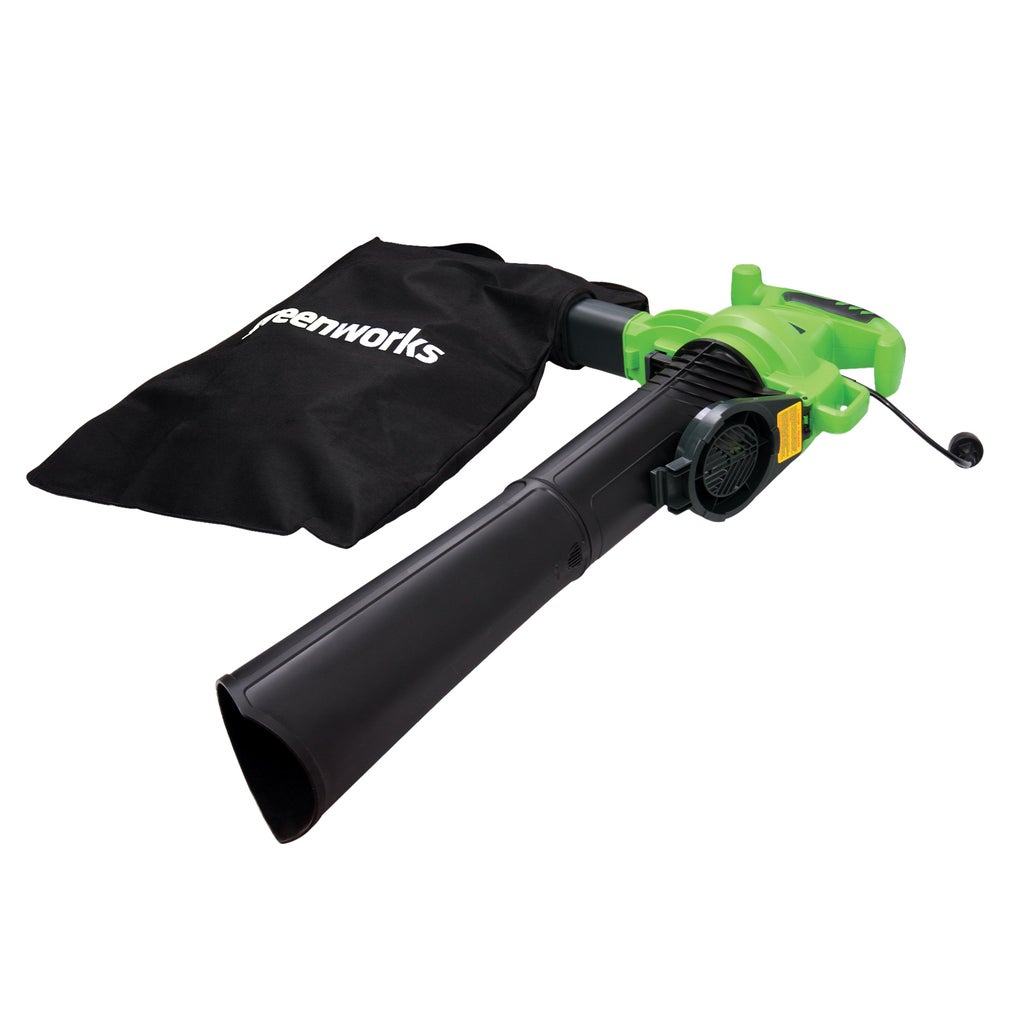 Greenworks 12A Corded 235 MPH / 380 CFM 3-in-1 Blower, Mulcher & Leaf Vacuum