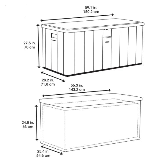 Lifetime 150G Deck Storage Box