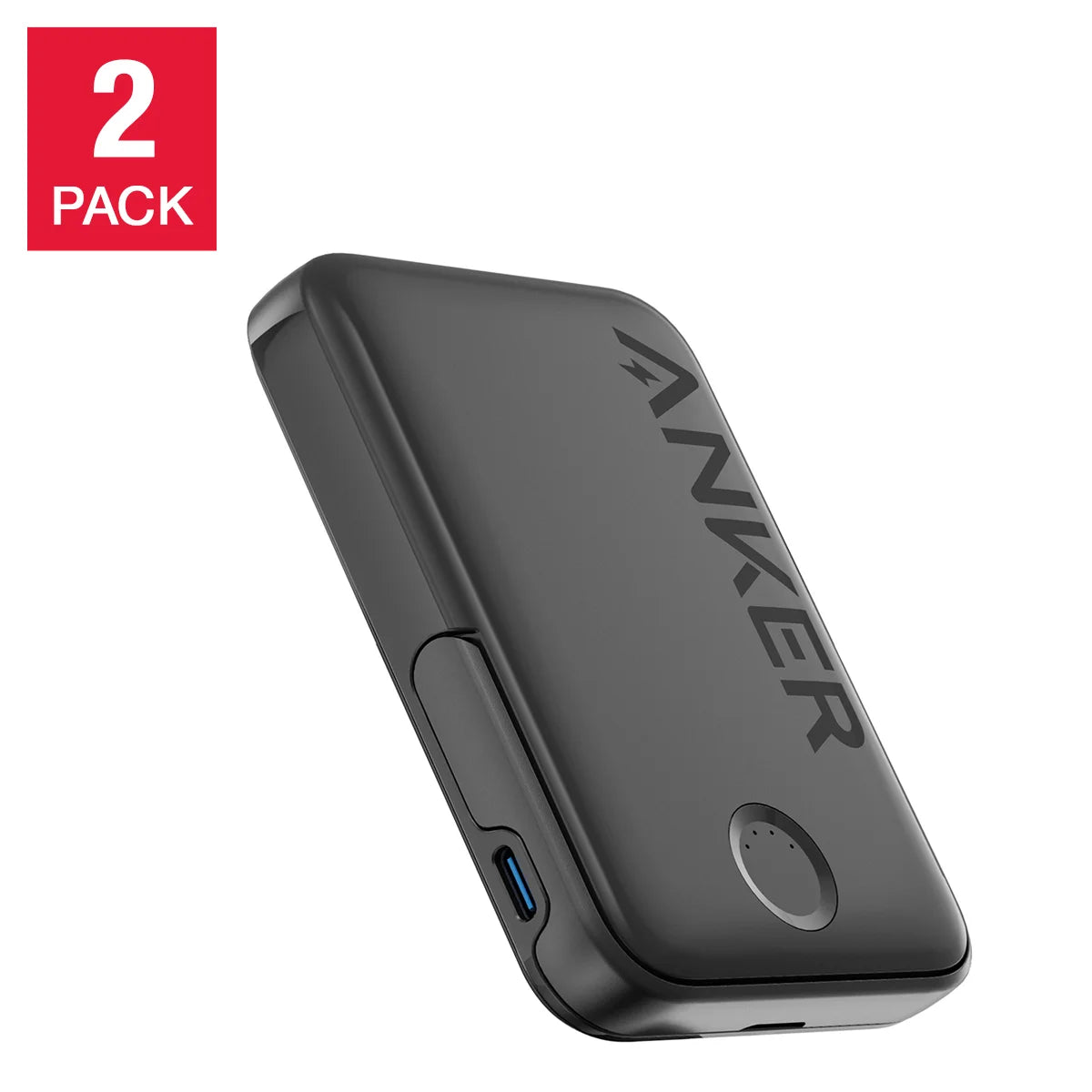 Anker MagGo 5K Wireless Portable Charger with Stand, 2-pack