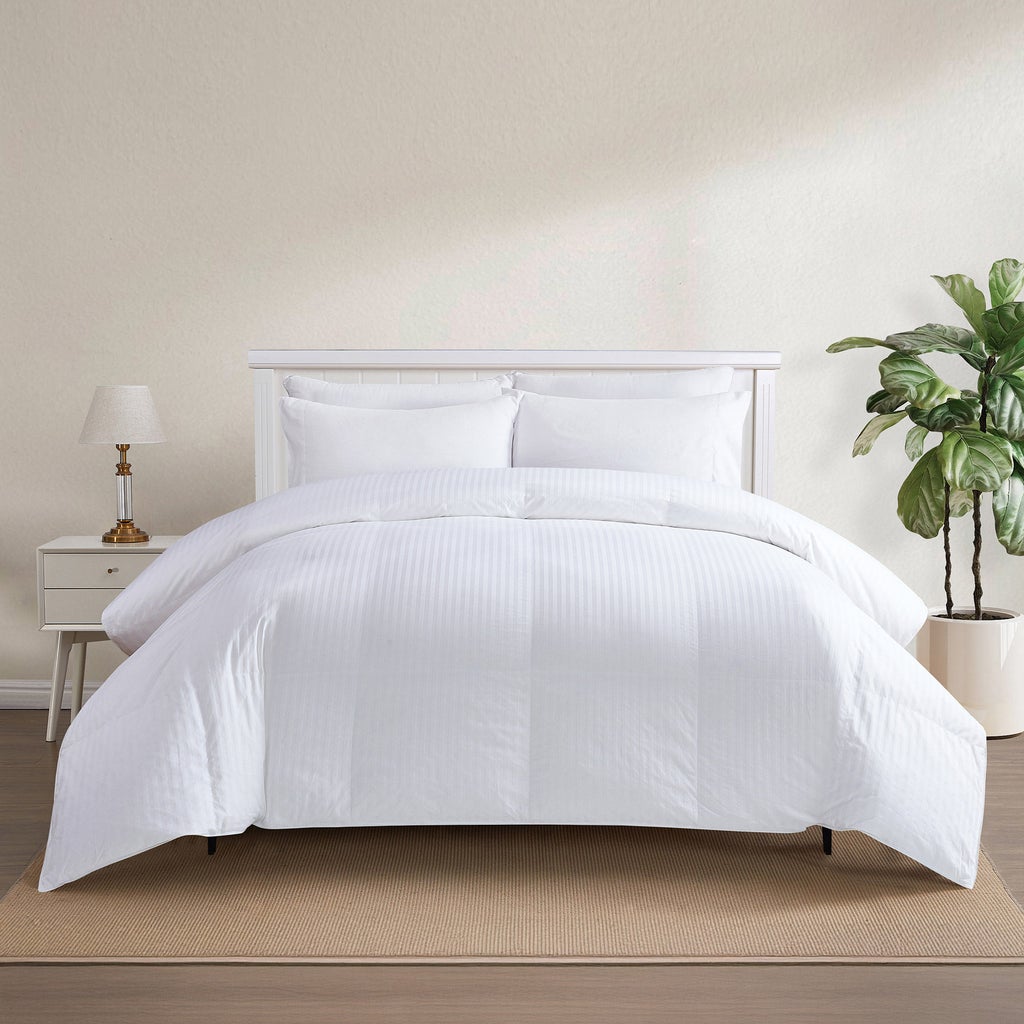 Avocado White Goose Down Duvet Size: Queen
