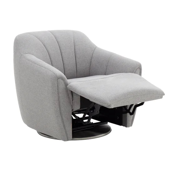 Fiona Fabric Swivel Chair with Power Footrest