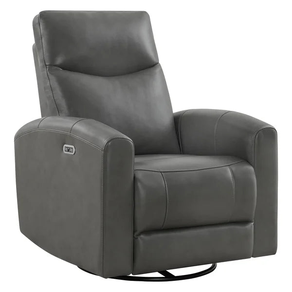 Westwood Falls Top-grain Leather Swivel Glider Power Recliner