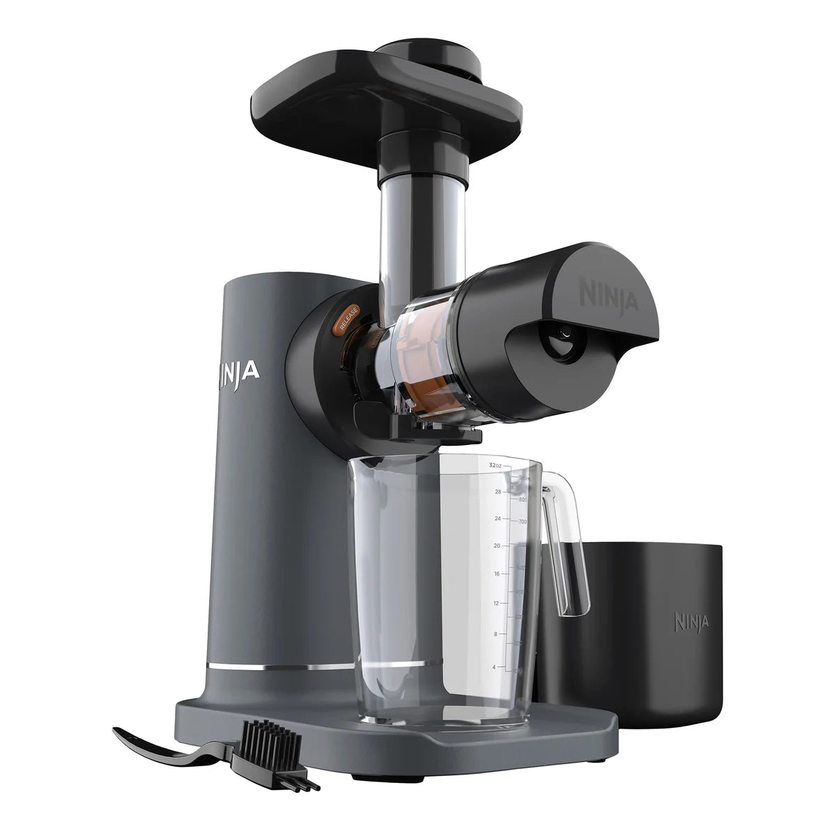 Ninja NeverClog Cold Press Juicer with 32 oz. Juice Jug and 40 oz. Pulp Container