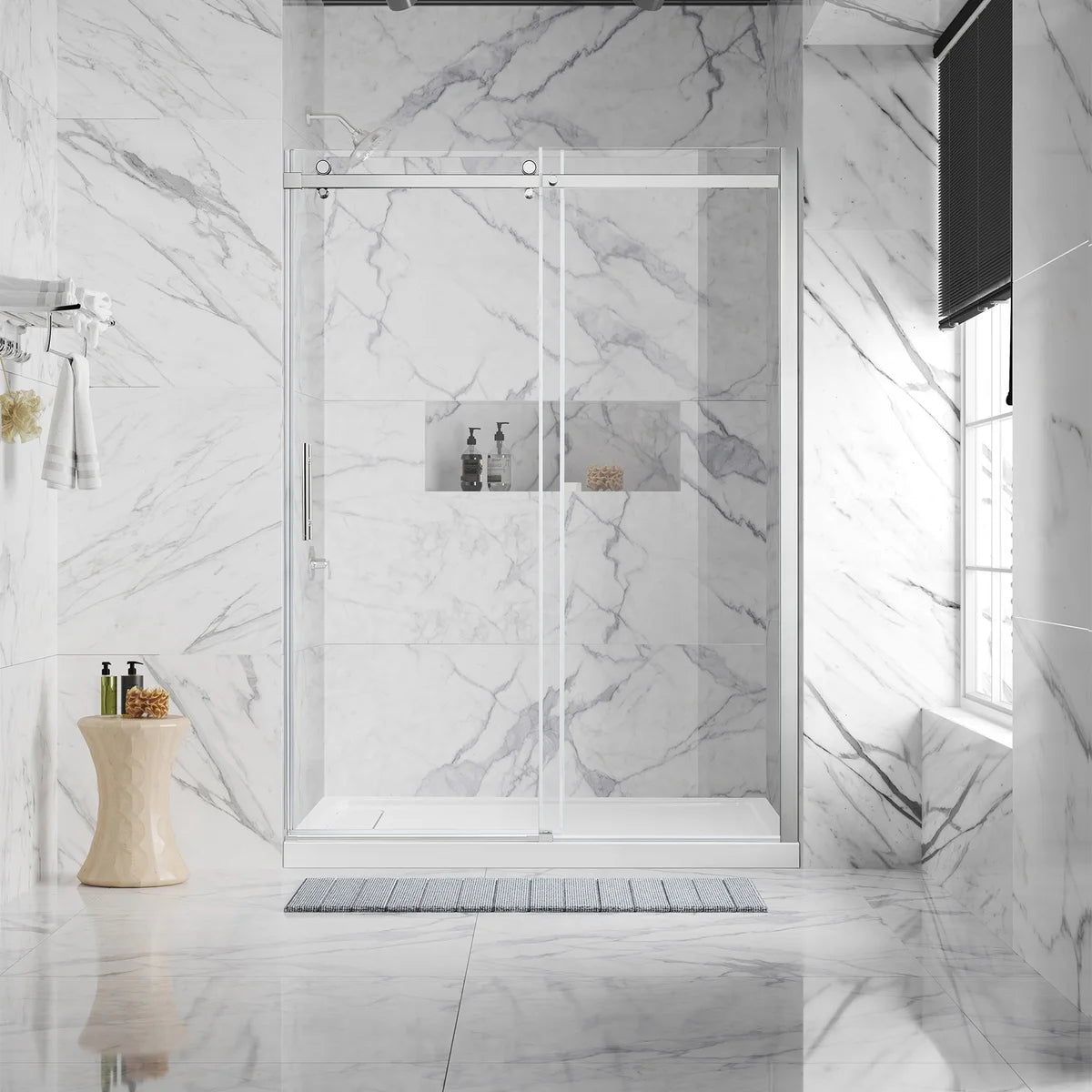 OVE Decors Elias 60 in Alcove Shower Kit (Chrome)