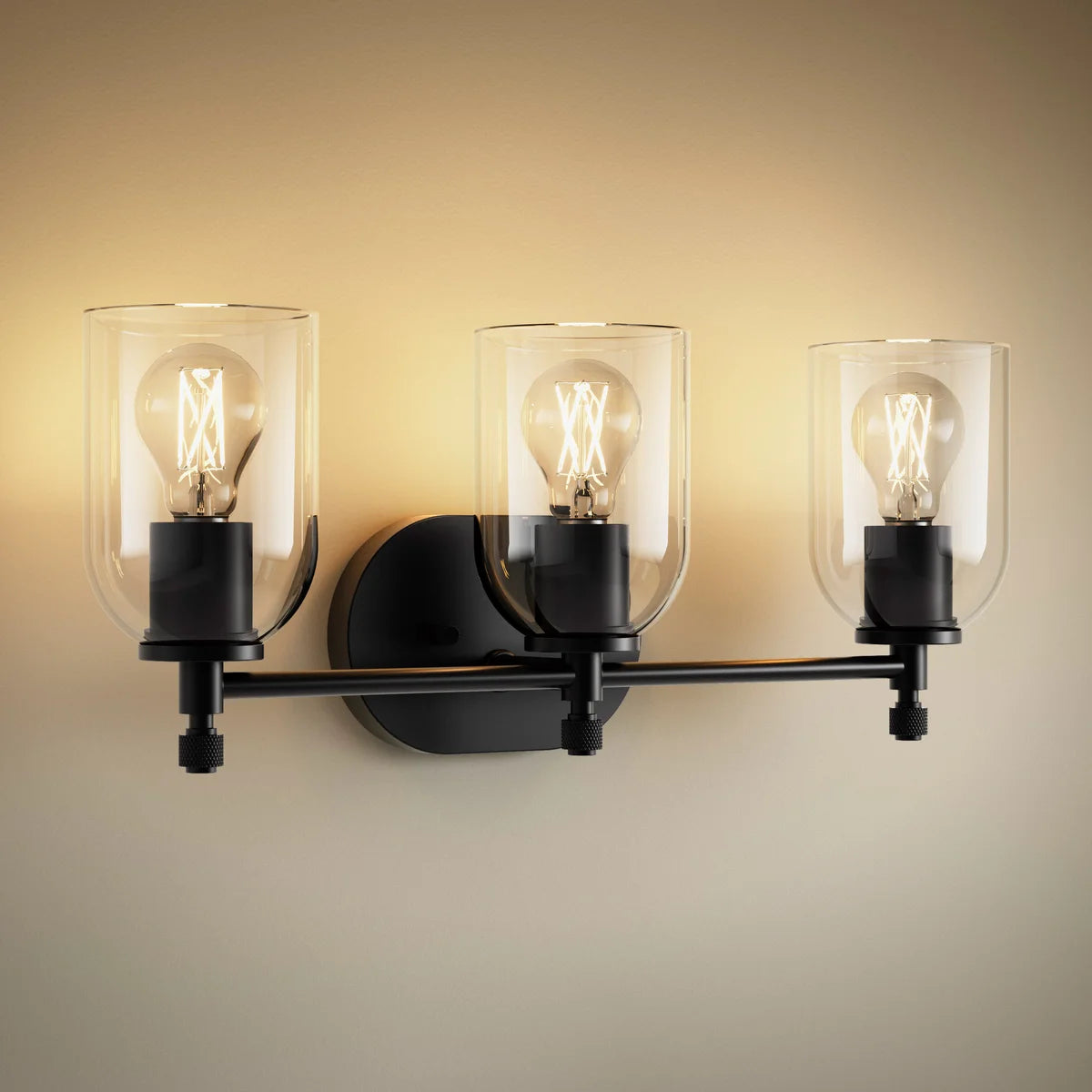 Kohler Orime Three-Light Wall Sconce (Black)