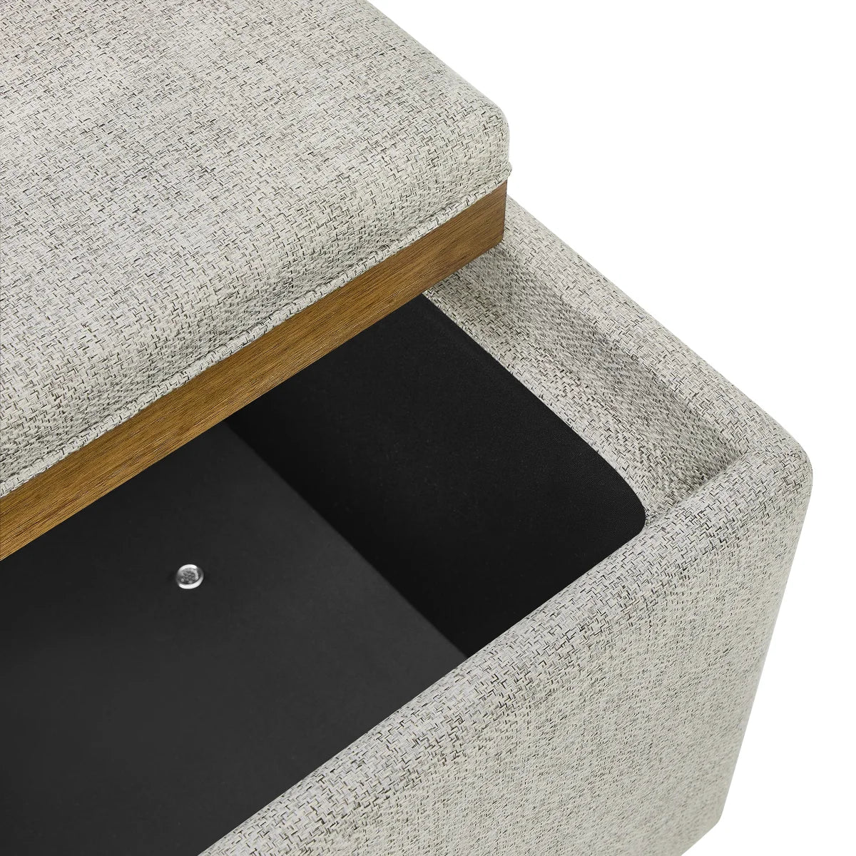 Thomasville Small Fabric Storage Ottoman