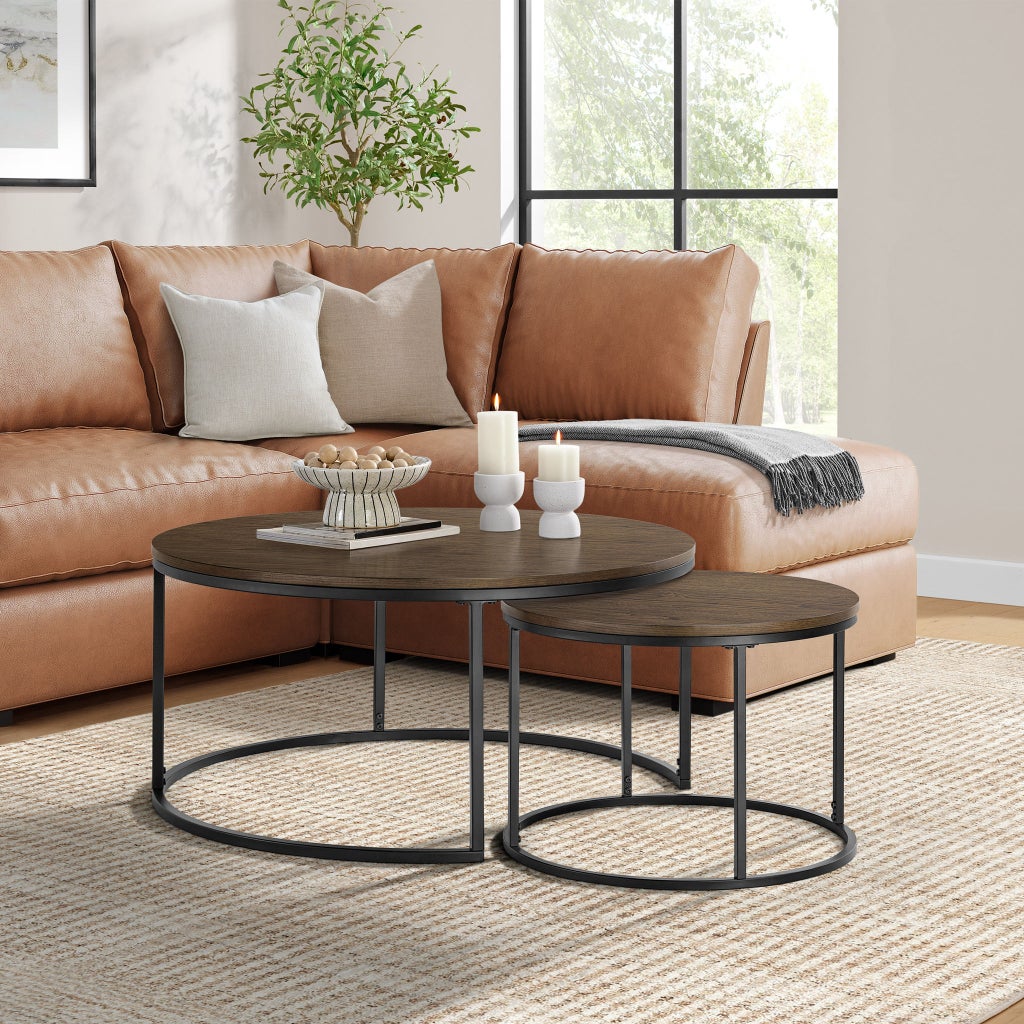 Bayside Furnishings 2-piece Nesting Table Set, 96.5 cm (38 in.) and 58.4 cm (23 in.)
