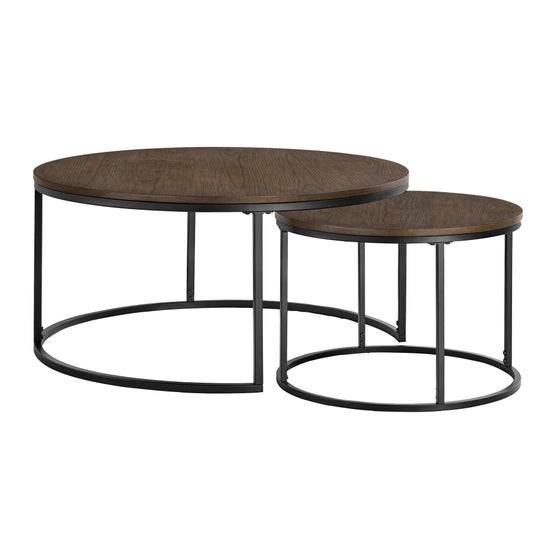 Bayside Furnishings 2-piece Nesting Table Set, 96.5 cm (38 in.) and 58.4 cm (23 in.)