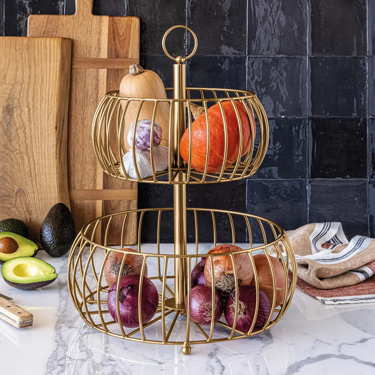 over&back 2 Tier Basket