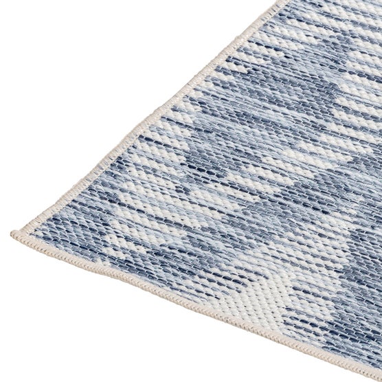 Viana Amalfi Collection Blue Diamonds Indoor/Outdoor Area Rug