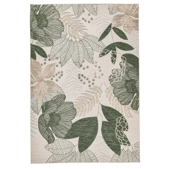 Viana Amalfi Collection Floral Indoor/Outdoor Area Rug size 5'3" x 7'3"